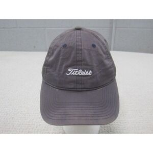 Titleist Hat Cap Strap Back Gray Golf Unstructured Baseball Curved Brim Mens‎